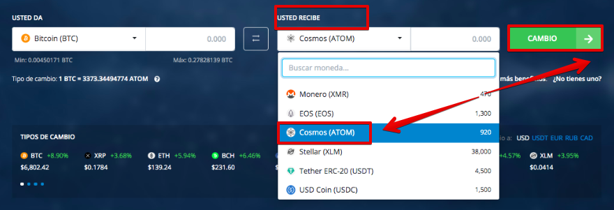 Cómo comprar Cosmos (ATOM)