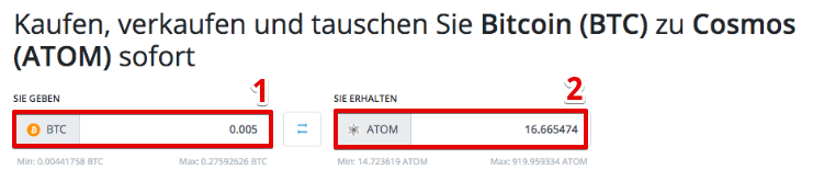 Wie kaufe ich Cosmos (ATOM)