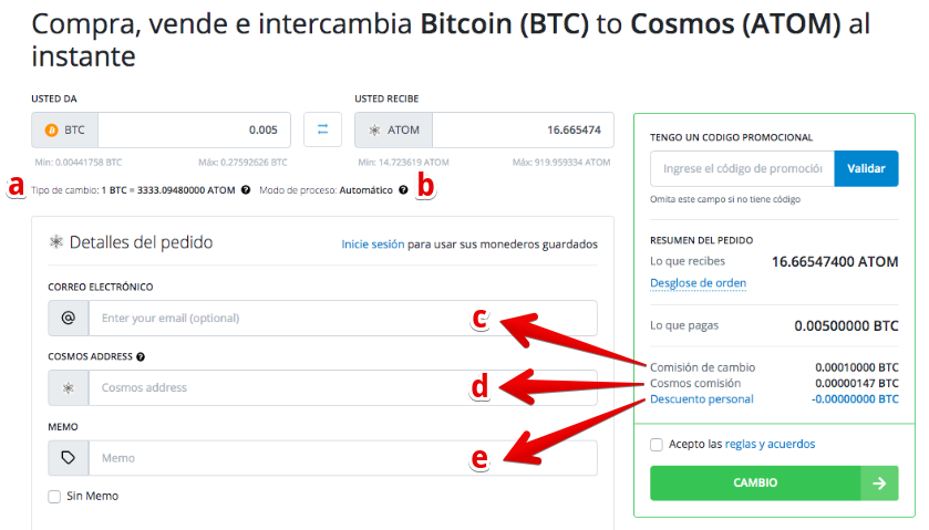 Cómo comprar Cosmos (ATOM)