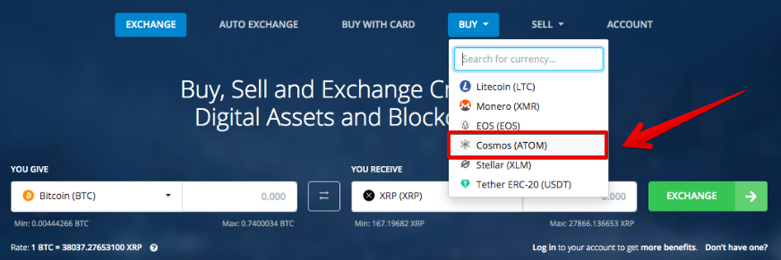 How to buy Cosmos (ATOM)