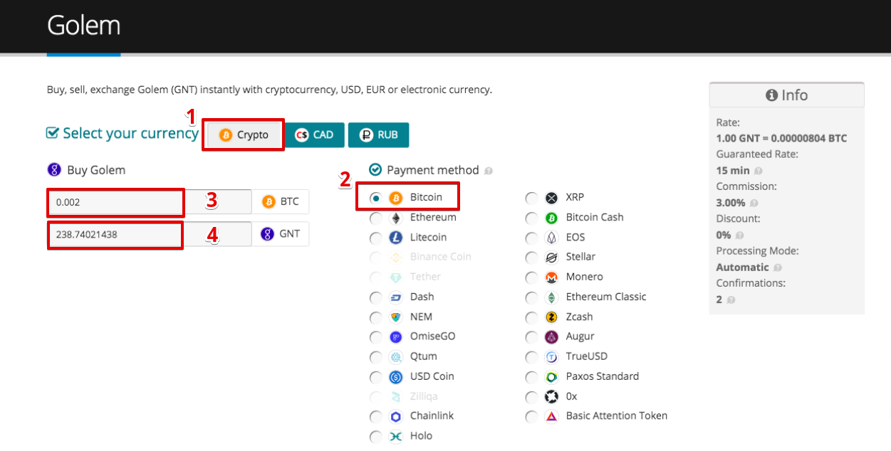 How to buy Golem (GNT)