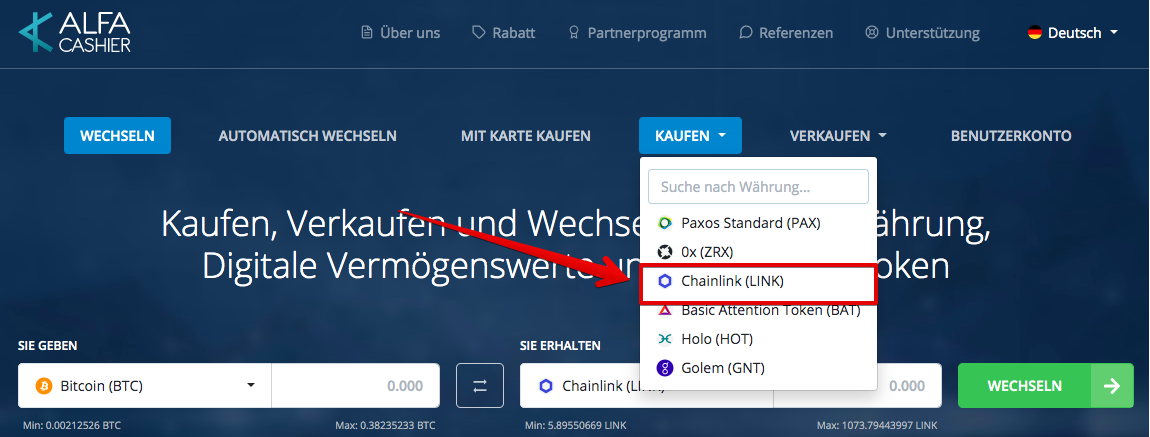 Wie kaufe ich Chainlink (LINK)