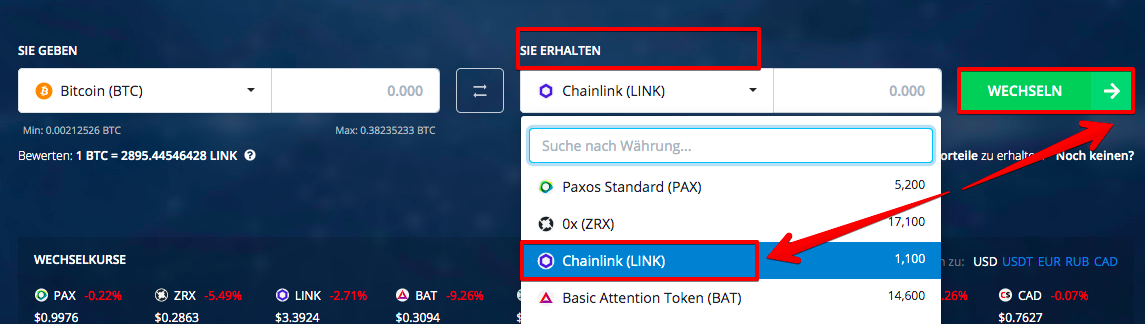 Wie kaufe ich Chainlink (LINK)