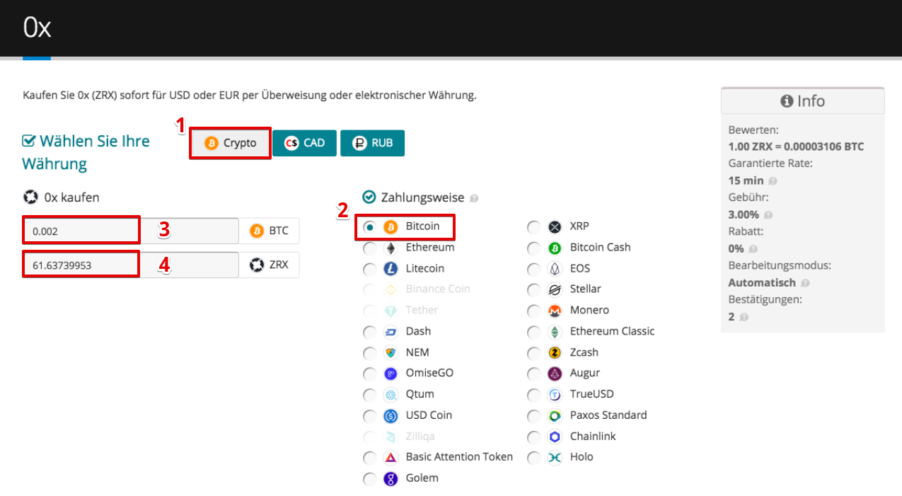 Wie kaufe ich 0x (ZRX)