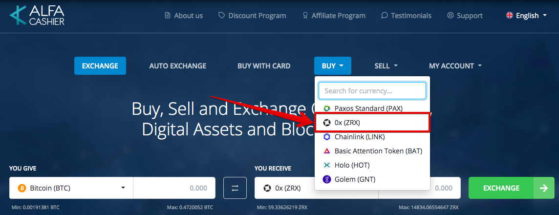 How to buy 0x (ZRX)