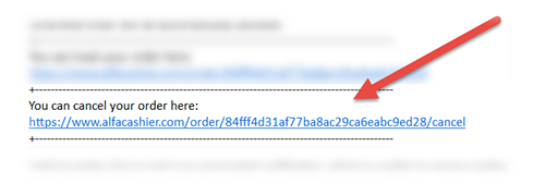 In order e-mail there is a link to cancel your order
