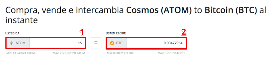 Cómo vender su Cosmos (ATOM)