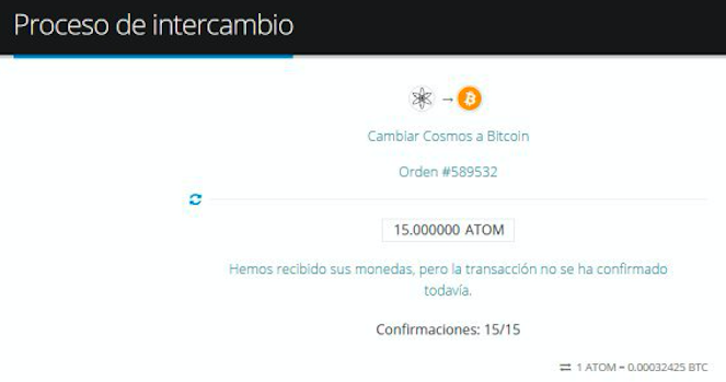 Cómo vender su Cosmos (ATOM)