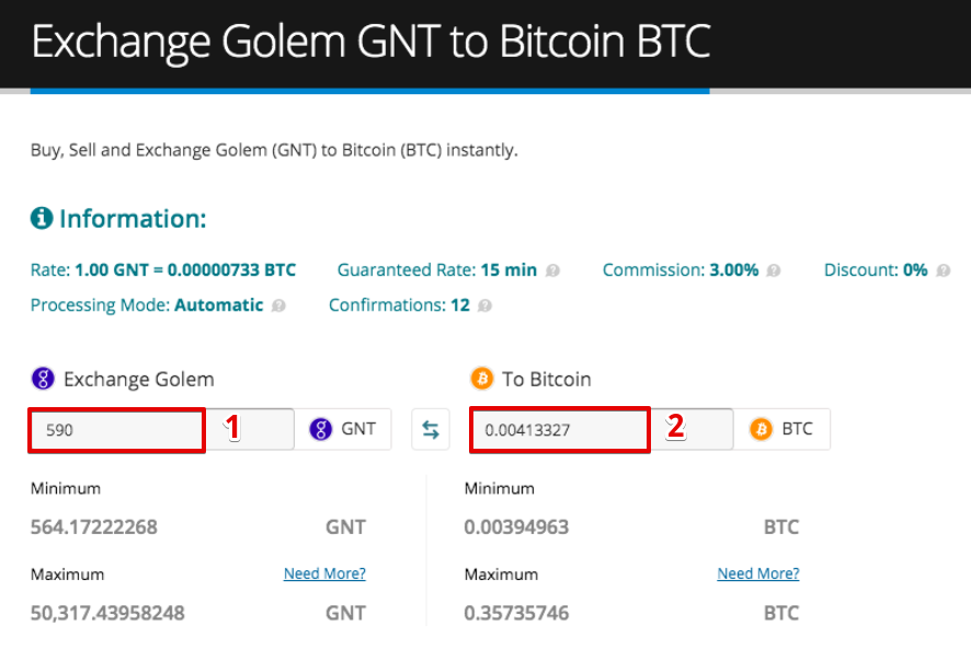 How to sell Golem (GNT)