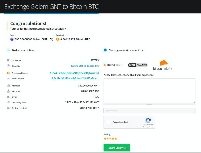 How to sell Golem (GNT)