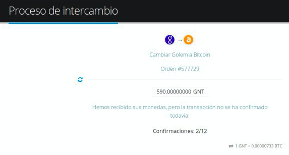 Cómo vender su Golem (GNT)