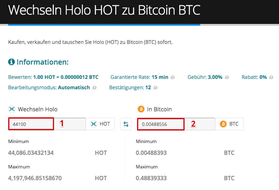 Wie verkauft man Holo (HOT)