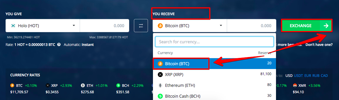 How to sell Holo (HOT)