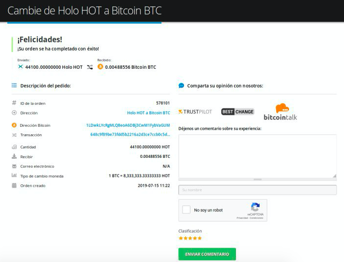 Cómo vender su Holo (HOT)