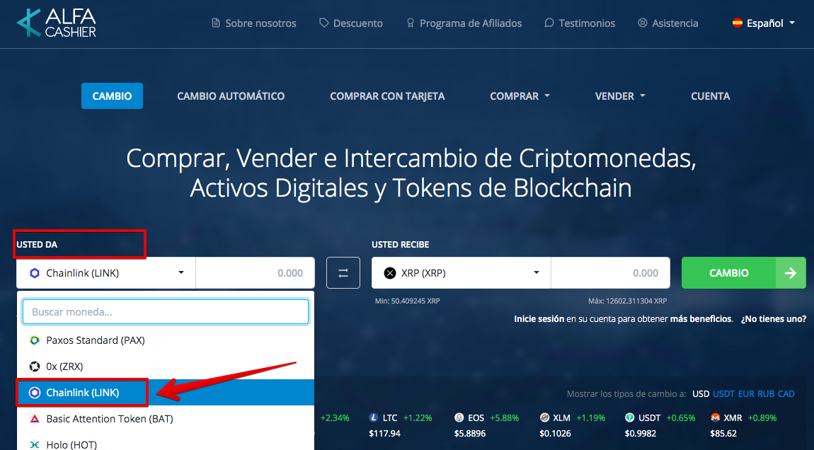 Cómo vender su Chainlink (LINK)