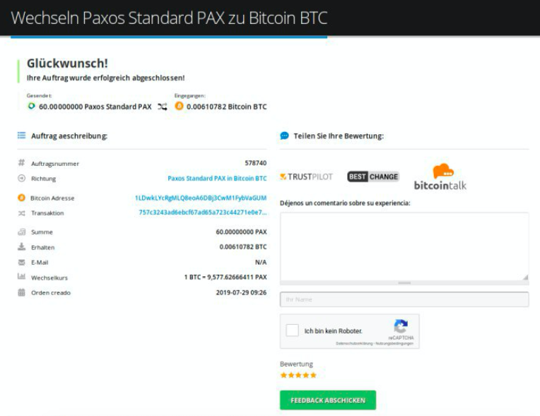 Wie verkauft man Paxos Standard (PAX)