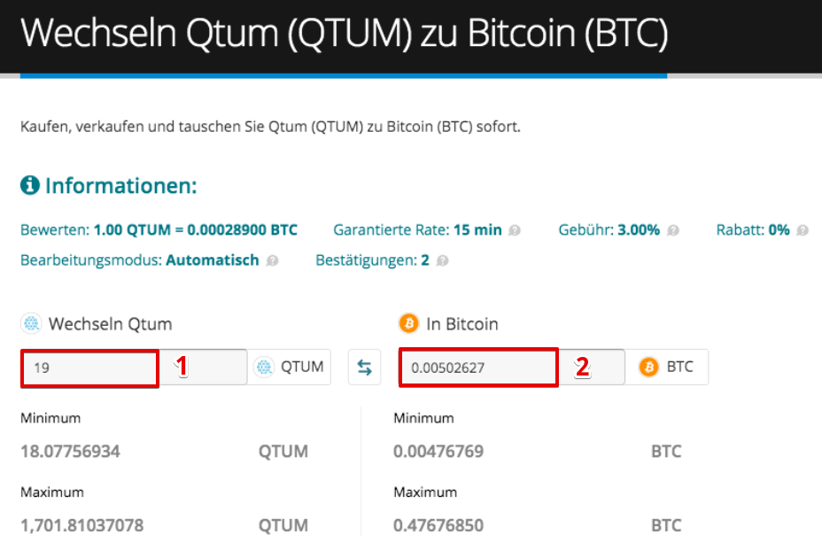 Wie verkauft man Qtum (QTUM)