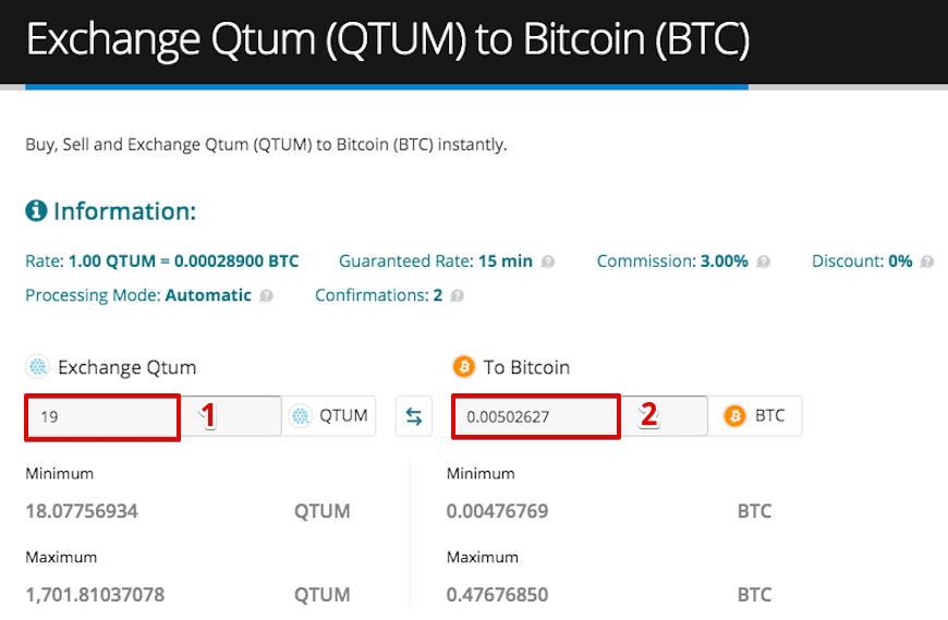 How to sell Qtum (QTUM)