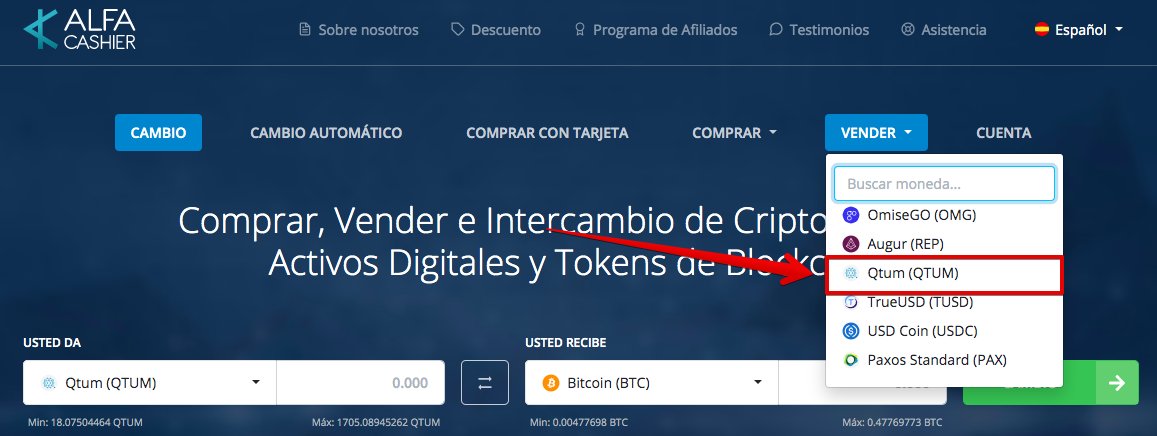 Cómo vender su Qtum (QTUM)