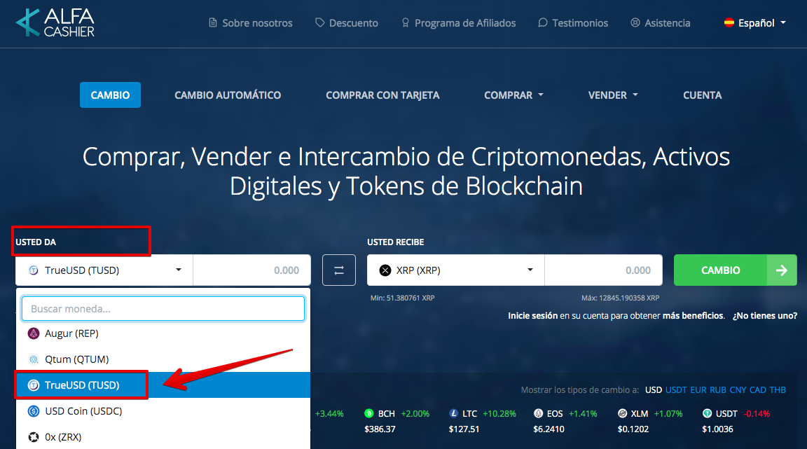 Cómo vender su TrueUSD (TUSD) pic1