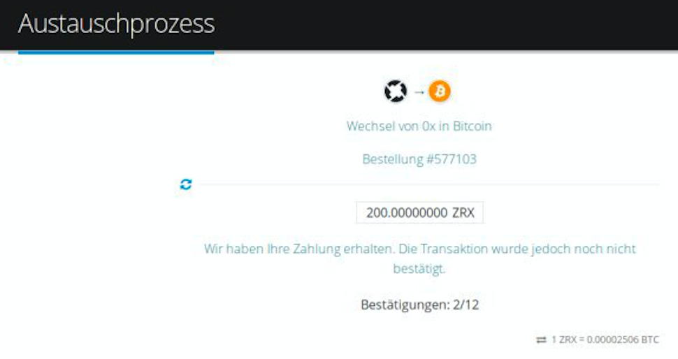 Wie verkauft man 0x (ZRX)