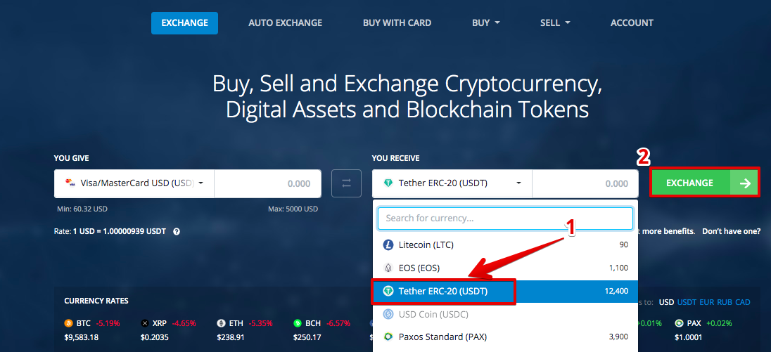How to buy Tether ERC-20 (USDT) with Credit Card (Visa/Mastercard) | Alfacash - Instant ...