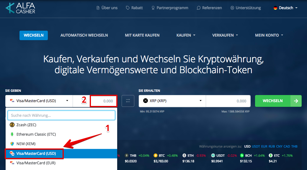 Kaufen Sie Bitcoin-Kreditkarten sofort